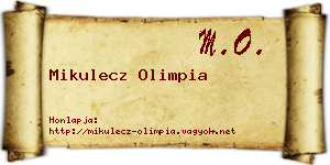 Mikulecz Olimpia névjegykártya